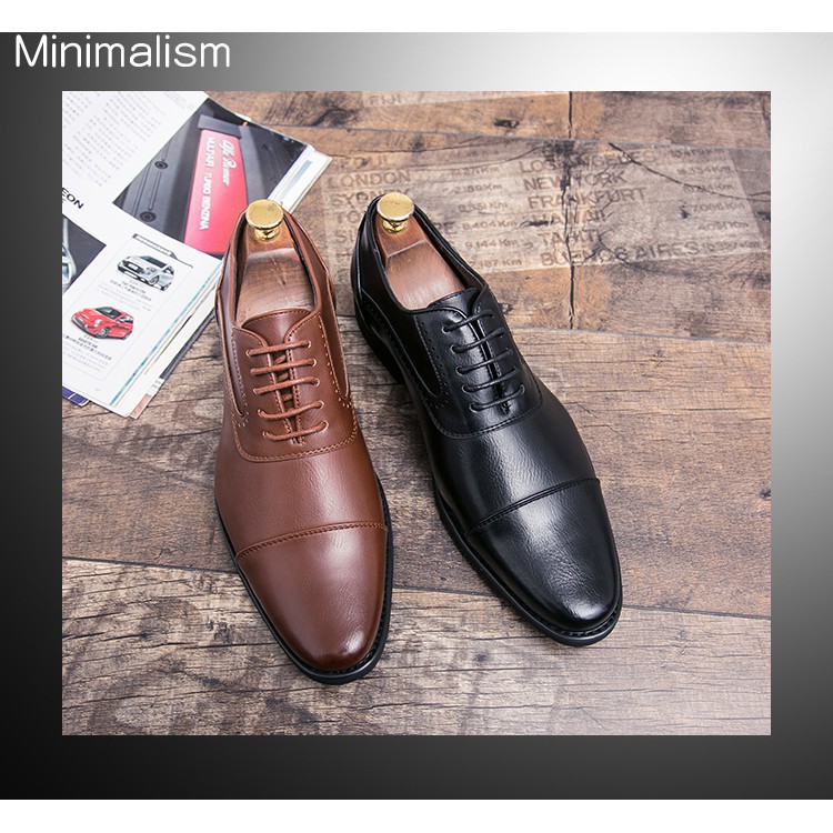 Stylish elegant smooth leather shoes for men sized 38-48