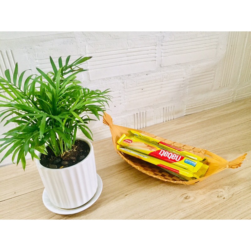 Thuyền tre hun khói để bánh kẹo decor chụp ảnh, Mẹt tre cách điệu để thực phẩm, Trang trí