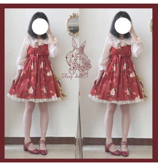 [có sẵn] Đầm / Váy Lolita JSK Pomegranate Rabbit (brand Sleep doll)