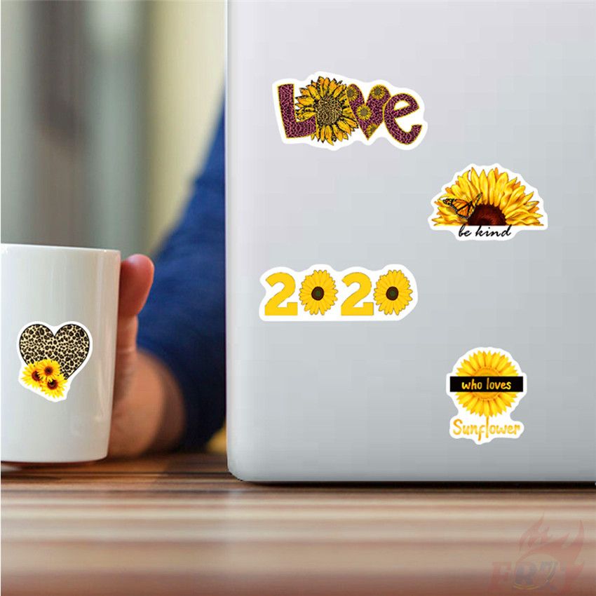 ❉ Healing Sunflowers Therapy Phrase Series 01 Stickers ❉ 50Pcs/Set Waterproof DIY Fashion Decals Doodle Stickers