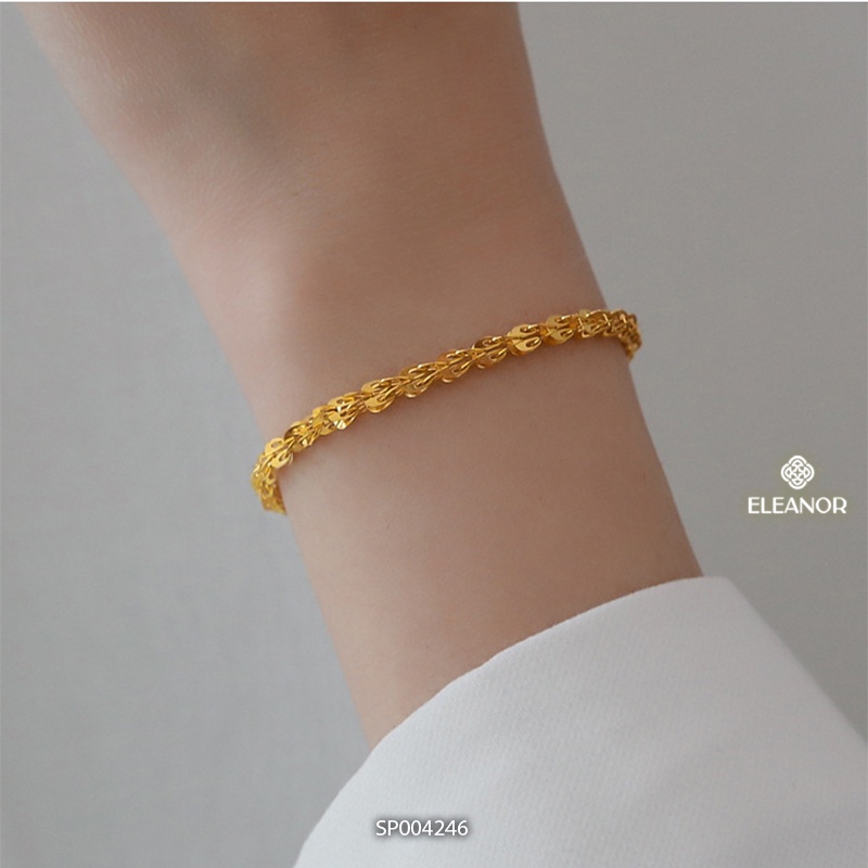 Vòng tay nữ titan Eleanor Accessories dáng đuôi phụng basic phụ kiện trang sức 4246