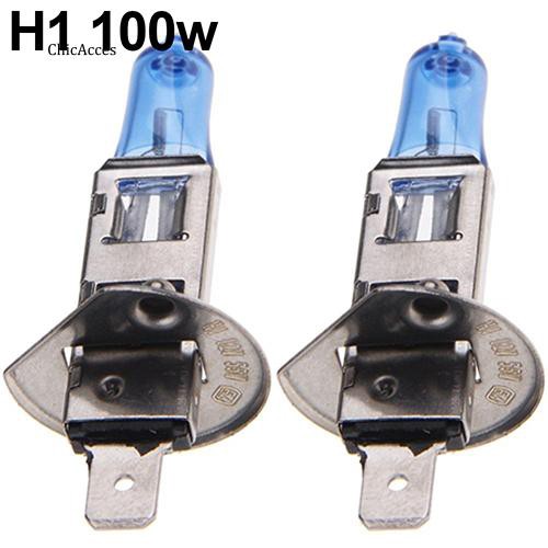 Set 2 bóng đèn halogen H1 / H4 / H7 55W / 100W 12V 5000K