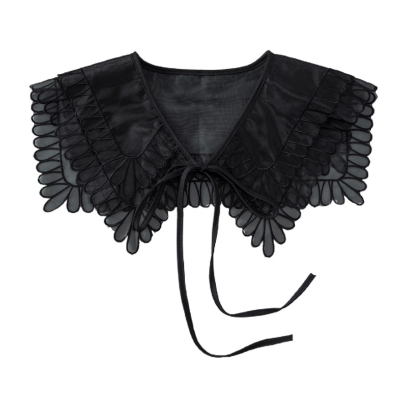 Cổ áo sơ mi giả họa tiết thêu thời trang thanh lịch cho nữ