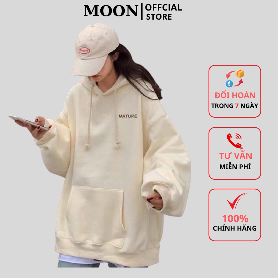 Áo Hoodie Unisex dây   trơn kiểu dáng basic, thiết kế form rộng đẹp, chất nỉ dày dặn phù hợp cho mùa thu đông