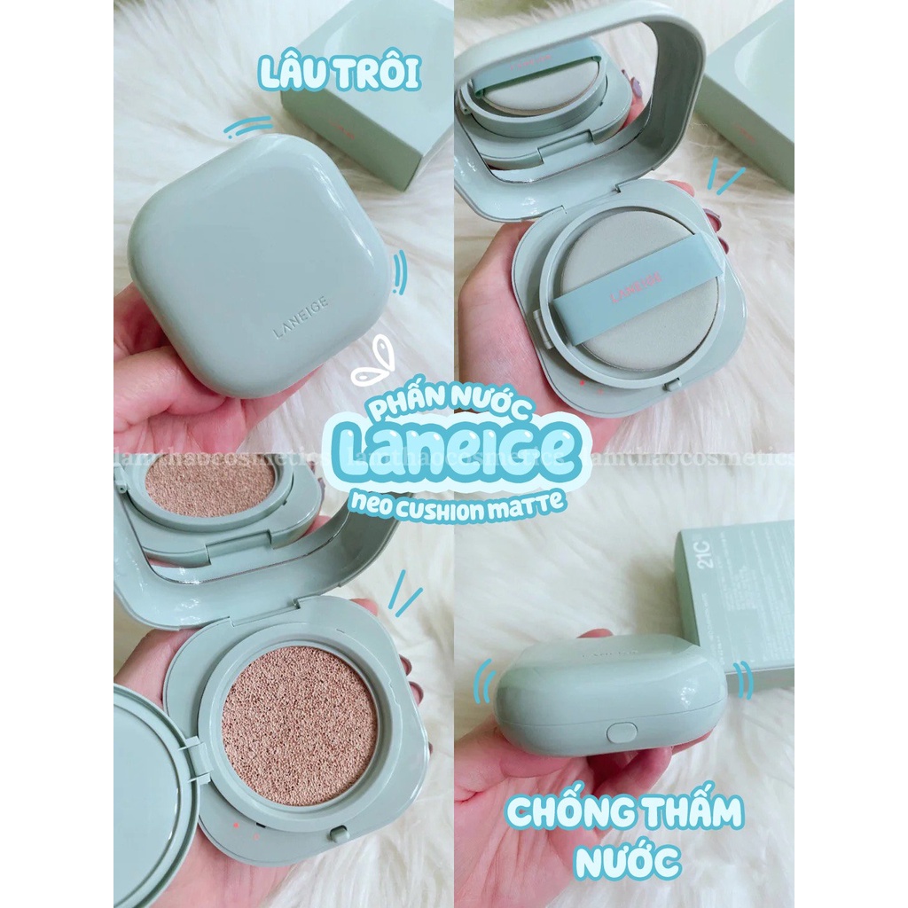 Phấn Nước Kiềm Dầu, Làm Mịn Da Laneige Neogen Cushion Matte SPF 42 PA++ (Kèm Lõi)