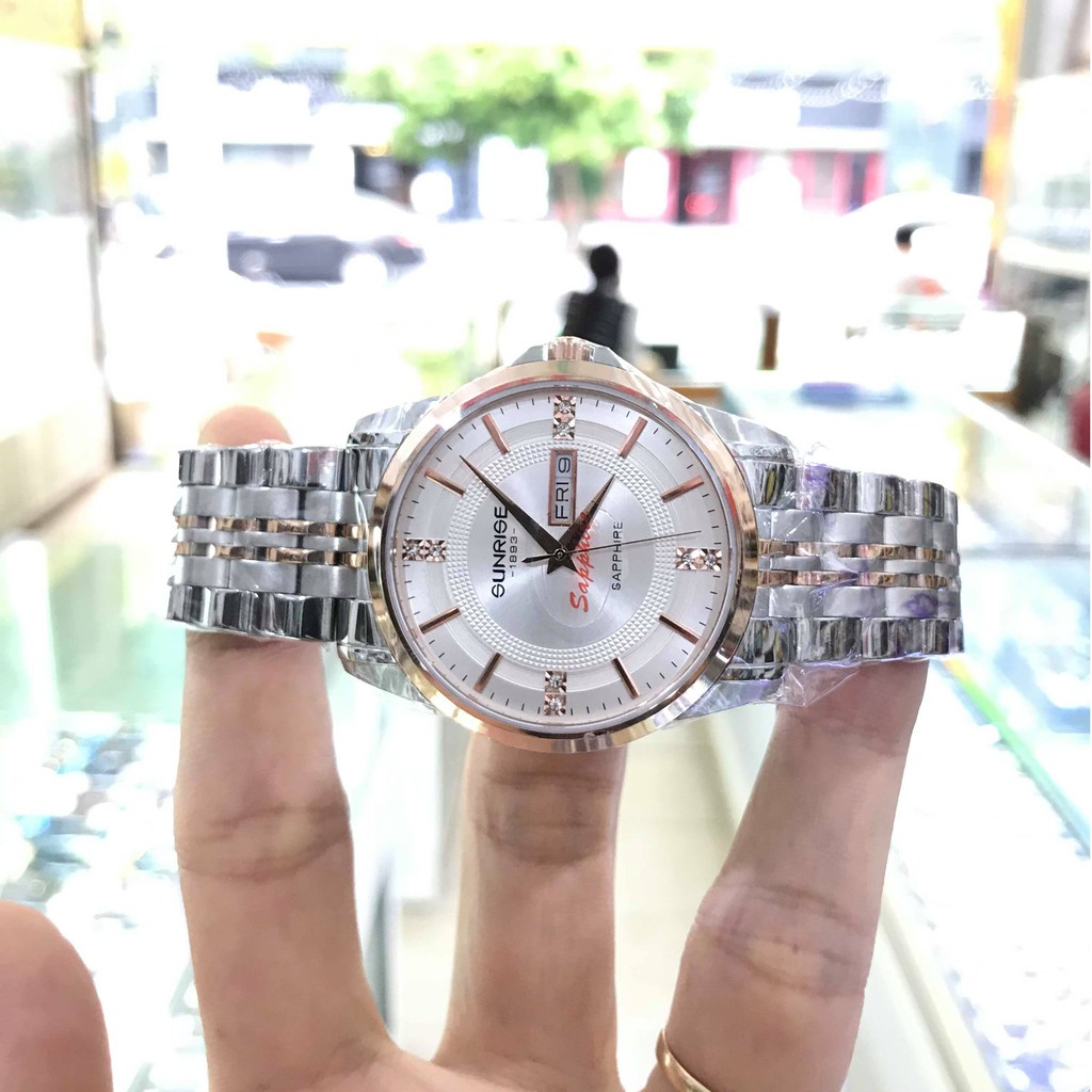 Đồng hồ Nam SUNRISE 1198SAH full hộp, thẻ chính hãng, kính sapphire chống xước chống | BigBuy360 - bigbuy360.vn