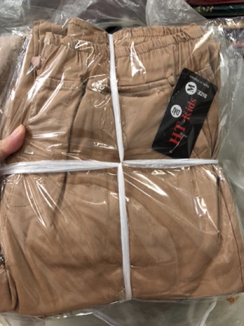 Quần kaki co giãn nữ ống bo