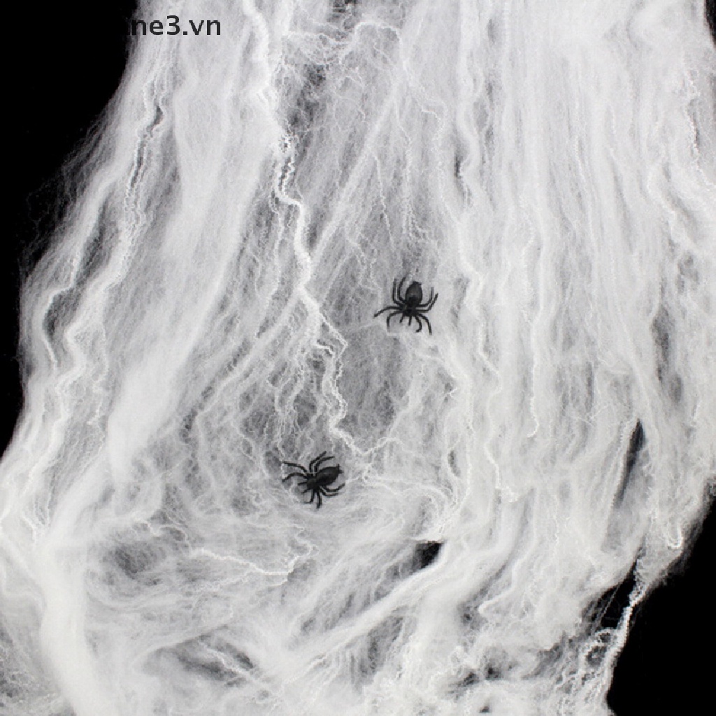 Mạng Nhện Cobweb Co Giãn Kèm Nhện Trang Trí Halloween