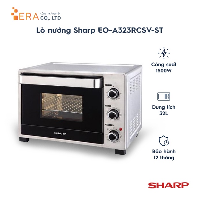 [Mã ELHADEV giảm 4% đơn 300K] Lò nướng Sharp EO-A323RCSV-ST