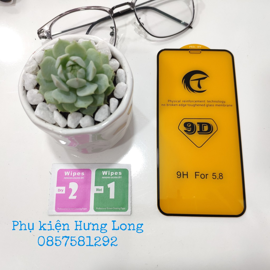 Kính Cường Lực 9D chữ T Iphone Full Màn Hình