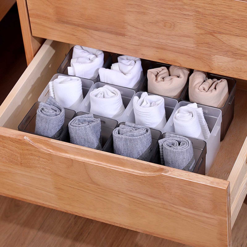 Set 2 Hộp Đựng Đồ Lót / Với Khóa Cài Tiện Dụng