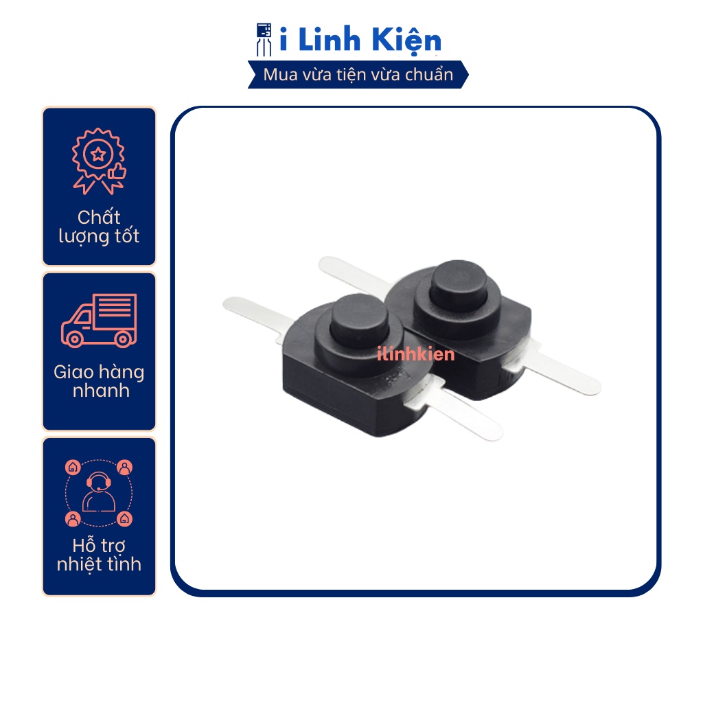 Công tắc đèn pin 2P chân dán YD-1208