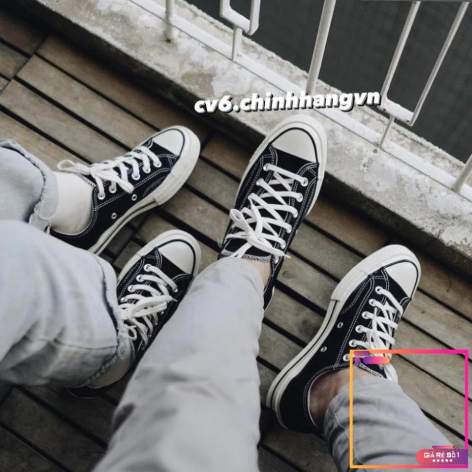 [free] ( 𝙃𝙖̀𝙣𝙜 𝙍𝙚𝙖𝙡 ) Giày Conversse Chuck70s Black/Egret Thấp Cổ -p1 -V1