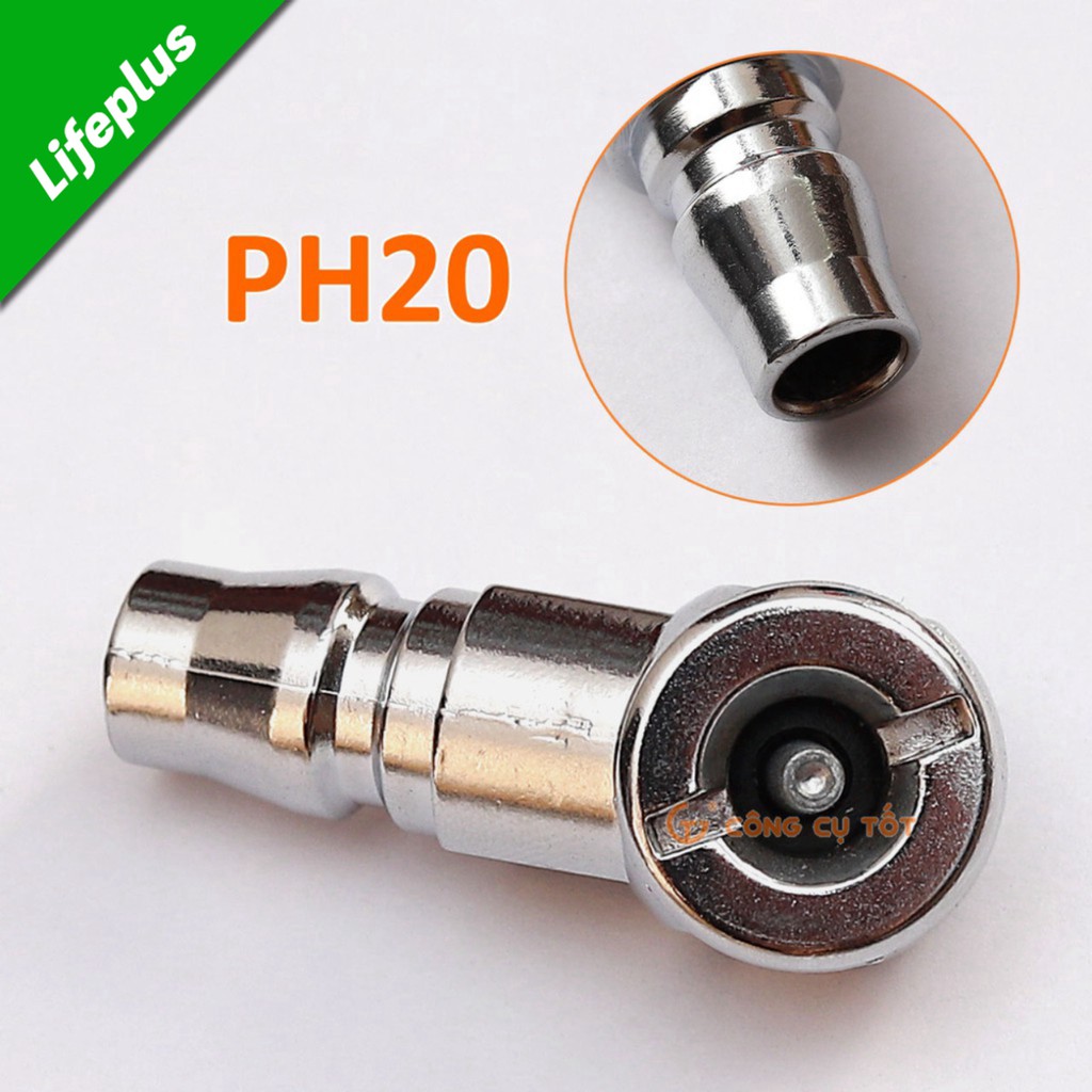 Đầu bơm lốp xe máy thay nhanh Tailwan HT2 giắc nối PH20