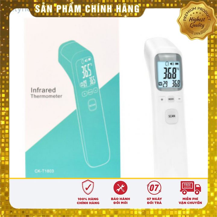 Nhiệt Kế Điện Tử Hồng Ngoại CK T1803 - Nhiệt Kế Hồng Ngoại Đo Nhiệt Độ Đa Năng [BH 12 Tháng]