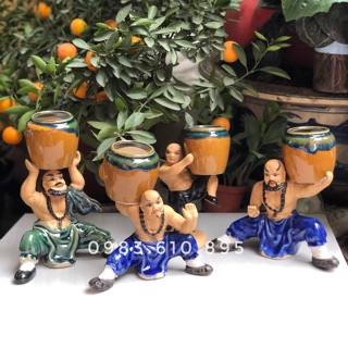 Bộ 4 Tượng Thế Võ Trồng Cây Bon Sai