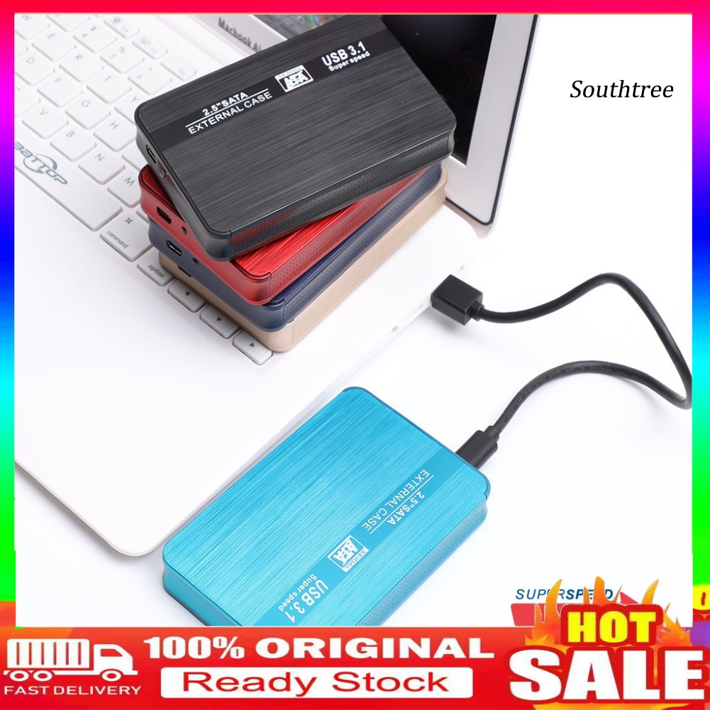 【Ready stock】Type-C USB 3.1 2.5inch SATA External SSD HDD Hard Disk Drive Case Adapter Box