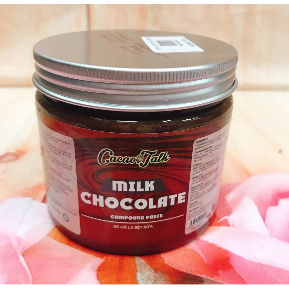 Socola sệt sữa Cacao Talk 500gr/1 lít dùng cho các ứng dụng trong sản xuất bánh, kẹo thơm ngon tiện dụng