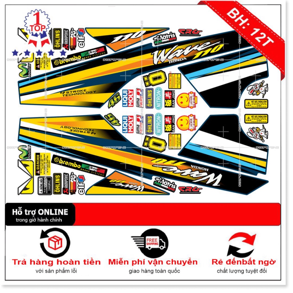 ( Quí khách vui lòng mang ra tiệm cho thợ dán ) Tem wav nhỏ đời đầu xanh nhớt