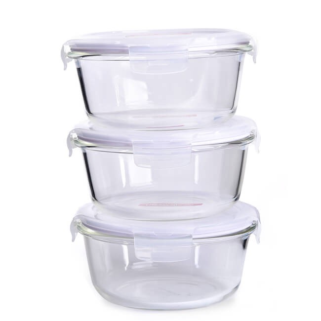 Combo 3 hộp thủy tinh Locknlock tròn 650ml LLG831