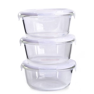 Combo 3 hộp thủy tinh Locknlock tròn 650ml LLG831