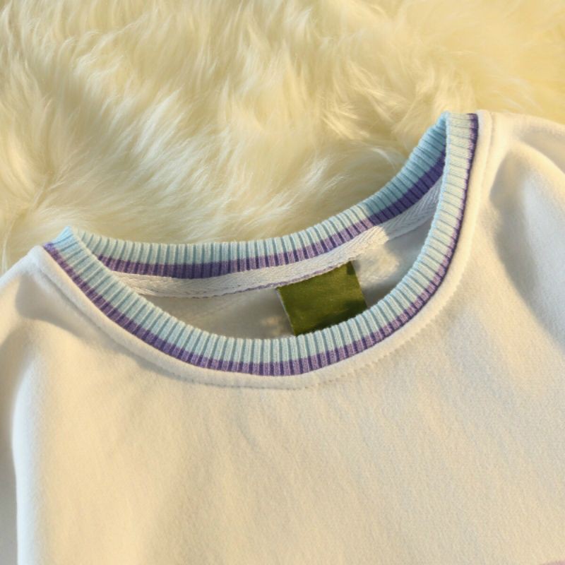 ÁO DÀI TAY NAM NỮ UNISEX TRẮNG VIỀN RAINBOW