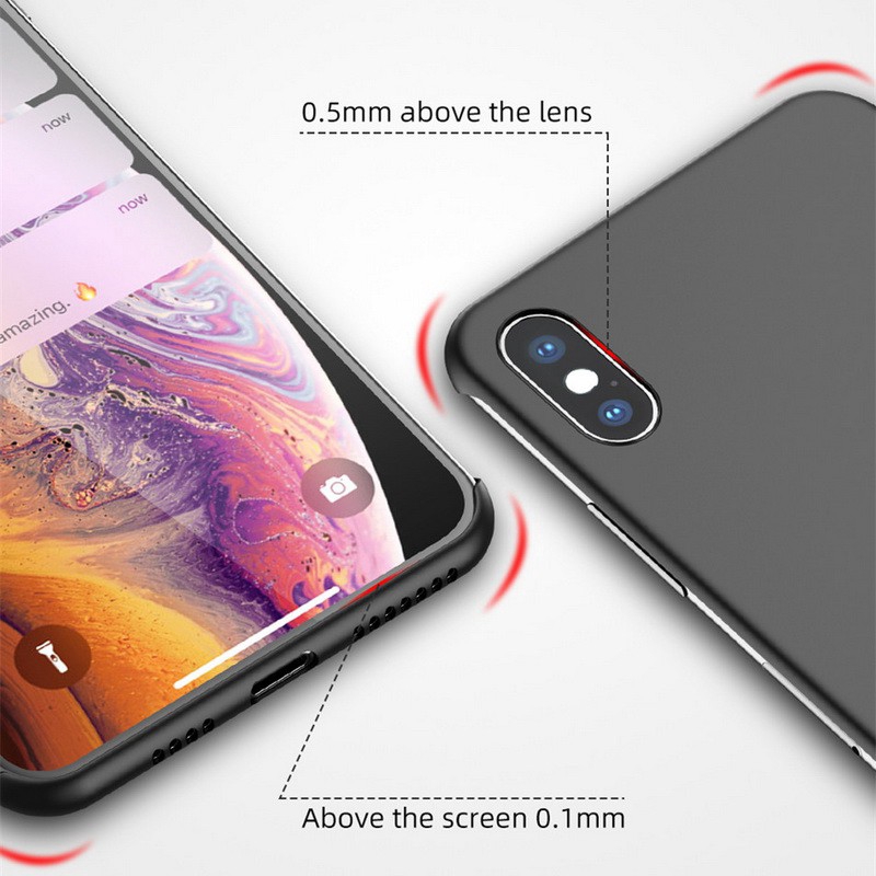Ốp điện thoại siêu mỏng không viền cho iphone 6 6s plus 7 8 plus X XR XS Max