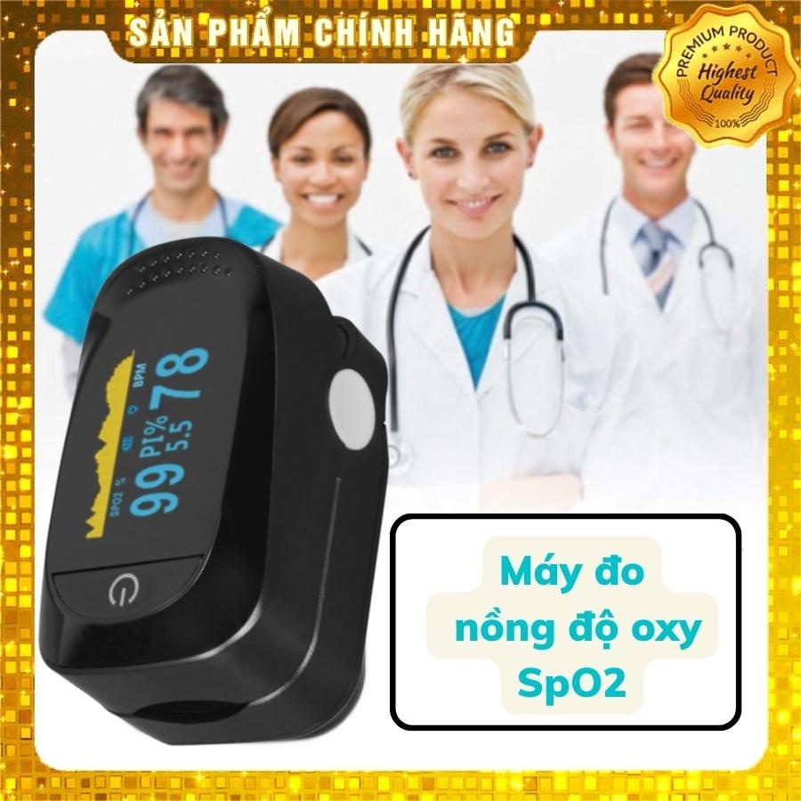 Máy đo nồng độ bão hòa oxy trong máu đo SpO2 kẹp ngón tay.