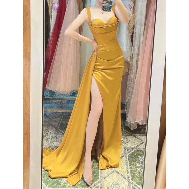 ĐẦM BODY XẺ ĐÙI PHỐI TÀ NGOÀI FULL SIZE S/M/L/XL