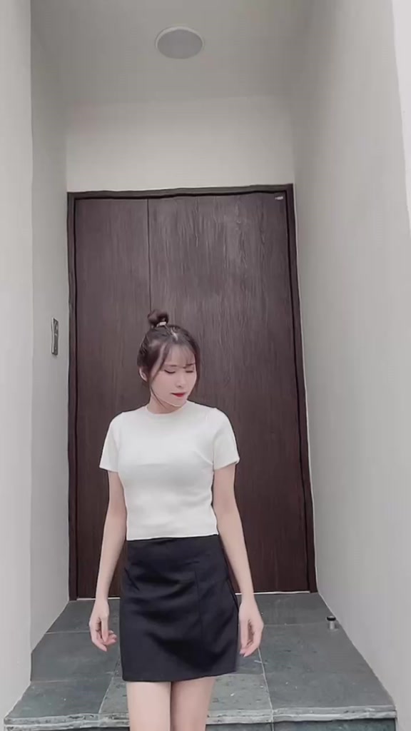 [101] Áo dệt kim cộc tay cổ tròn  xuất dư cao cấp có dãn 4 màu đen trắng hồng kẻ mác ảnh thật | BigBuy360 - bigbuy360.vn