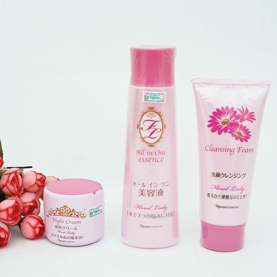 Nước hoa hồng chống lão hóa Vitamin Naris All In One Essence Floral Lady Nhật Bản 150ml