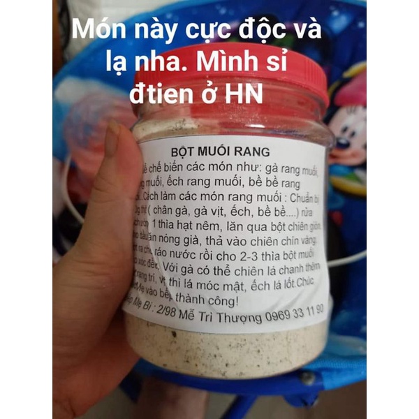 Bột muối rang ( dùng để rang gà, vịt, ếch, baba, tôm cua...)