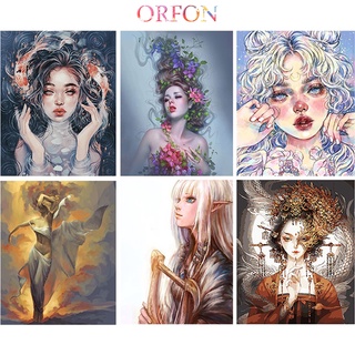 Bộ tranh sơn dầu 40*50cm tự làm họa tiết lãng mạn trang trí nội thất