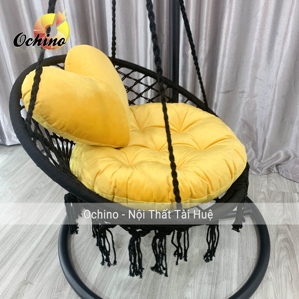 Nệm Xích Đu Hình Tròn Kèm Gối Tim Đường Kính 60Cm  ( Hàng Có Sẵn)