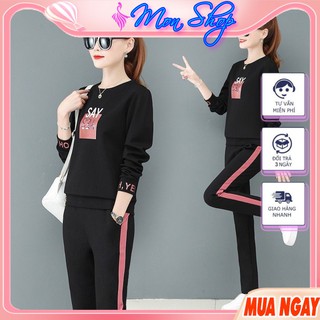 Bộ thể thao thêu chữ chất umi