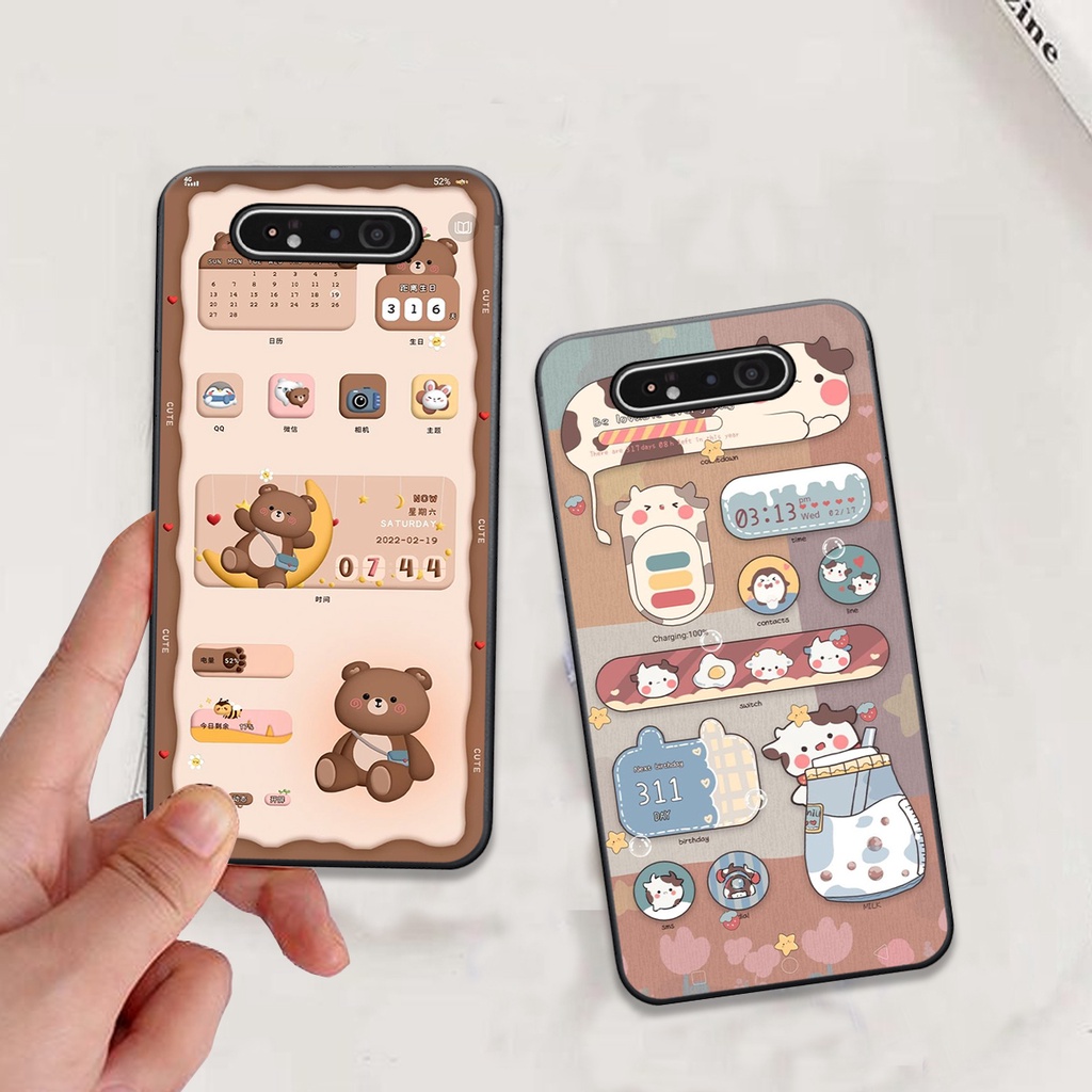 Ốp Samsung A80 / A90 bộ hình gấu , thỏ hồng cute dễ thương giá rẻ siêu bền
