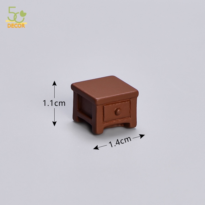Mô hình nội thất nhà, bàn, ghế sofa, tủ quần áo, cây cảnh mini tiểu cảnh trang trí phong cách tối giản hiện đại