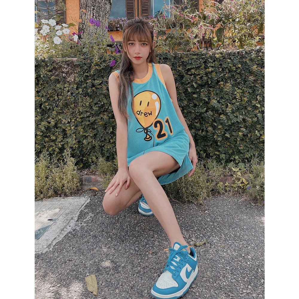 ⚡️[BEST QUALITY] - Áo Tank Top Drew House Justin Bieber Mesh JOY Basketball Jersey (Seal Blue) Mirror Quality