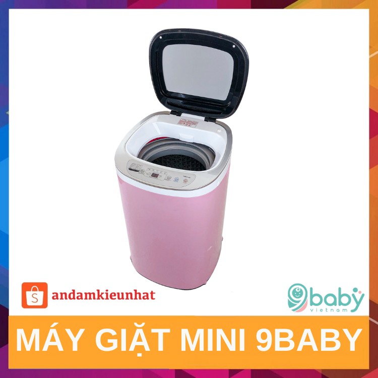 FREE SHIP !! MÁY GIẶT MINI TỰ ĐỘNG HOÀN TOÀN - BẢN THƯỜNG - MÀU HỒNG