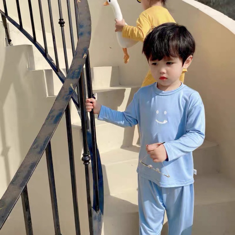 Bộ Quần Áo Trẻ Em Dài Tay Minky Mom Funny Cao Cấp Cho Bé Chất Thun Lạnh Mềm Mịn Thoáng Mát Size 6-19kg