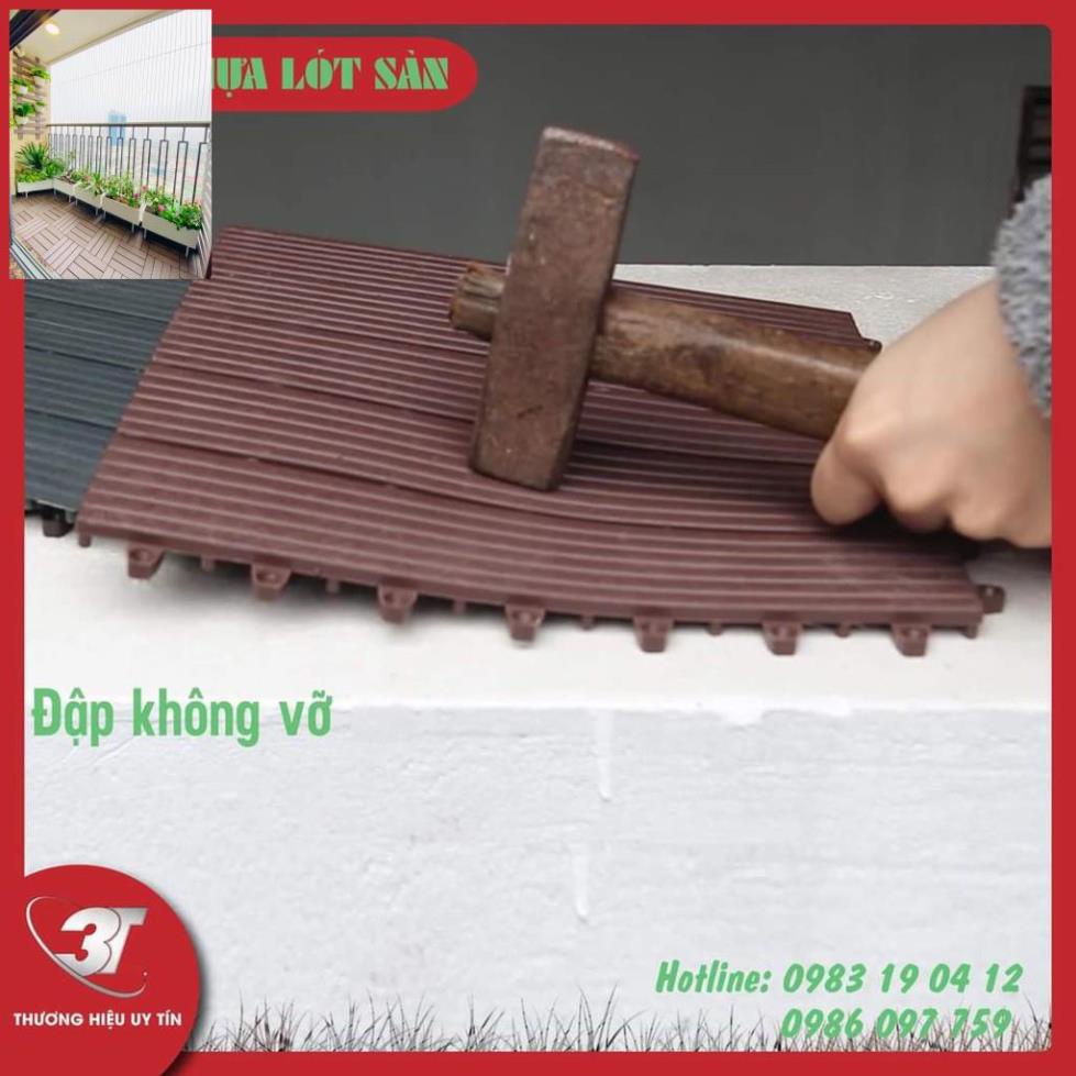 [Hàng VNXK] Vỉ nhựa lót sàn 3T-Basic KT 30x30x1,1cm. Tấm lót sàn ban công, chống trơn trượt nhà tắm