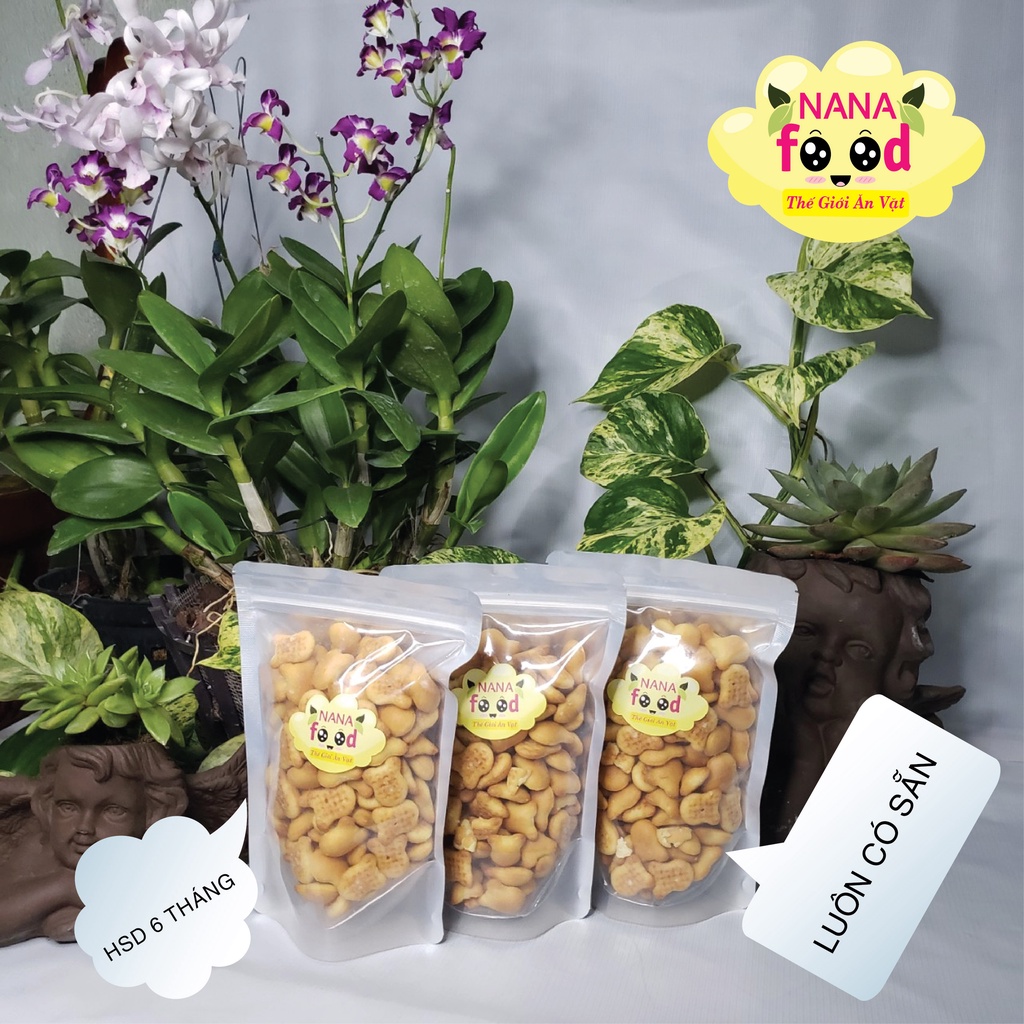Bánh gấu, bánh gấu nhân kem sữa 250gr - 500gr NANAFOOD, đồ ăn vặt vừa rẻ vừa ngon