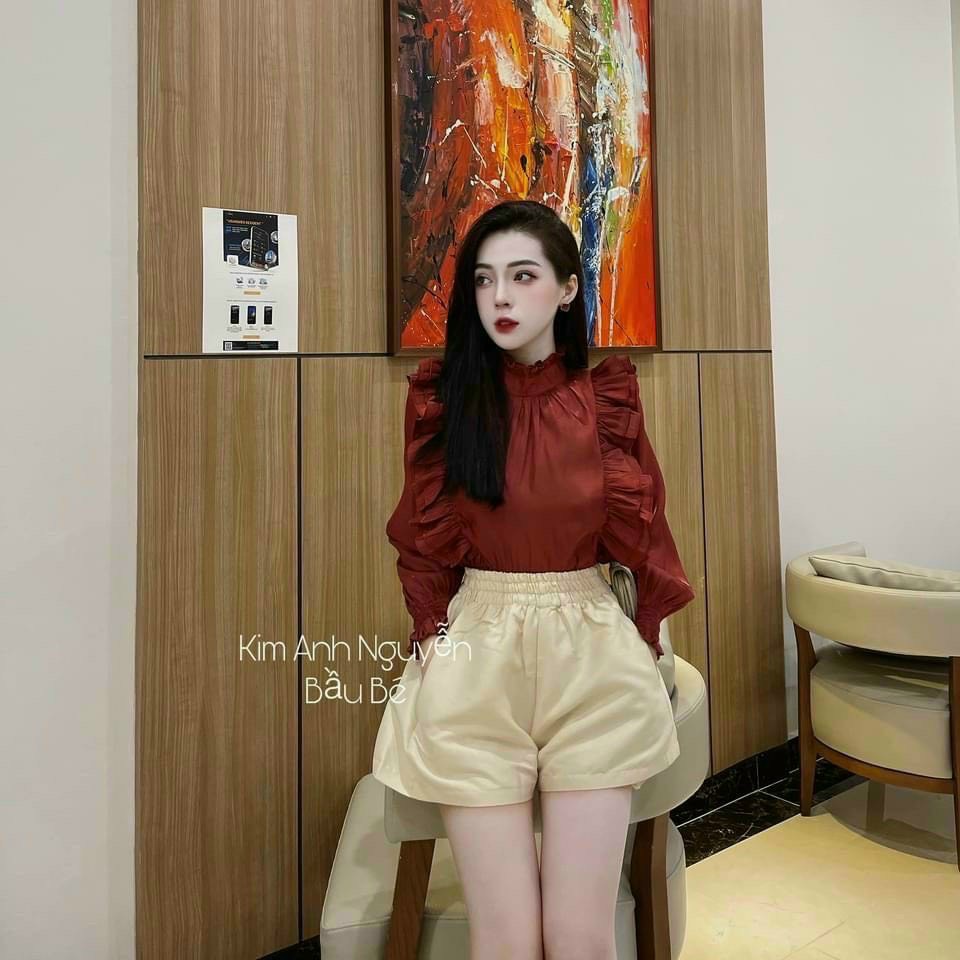 Quần sooc nữ tatac mền đẹp quần đùi phồng short 2 túi cạp chun nhiều màu-Minxy shop