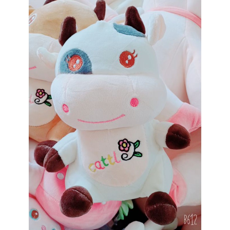 [Giảm 45%] 💥Gấu bông bò sữa vải nhung mịn cute 2 màu trắng nâu 25cm - Cony