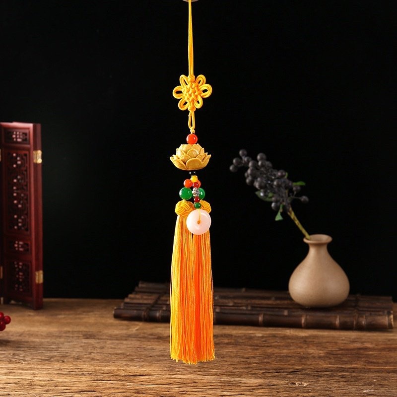 Khánh Liên Hoa Trang Trí Xe Hơi , Dây Treo Sen Trang Trí Ô Tô