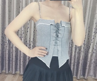 Áo len 2 dây rút ngực