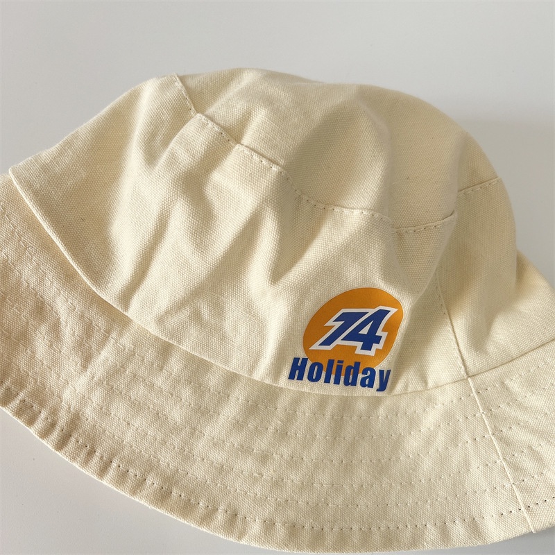 Nón Tai Bèo Chống Nắng Viền To In Kỹ Thuật Số Đơn Giản Kiểu Hàn Quốc Cho Bé