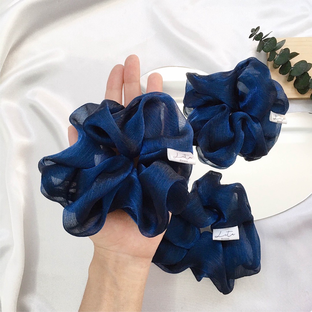 POENY - Dây chun buộc tóc Handmade Scrunchies Chiffon Pastel trang nhã