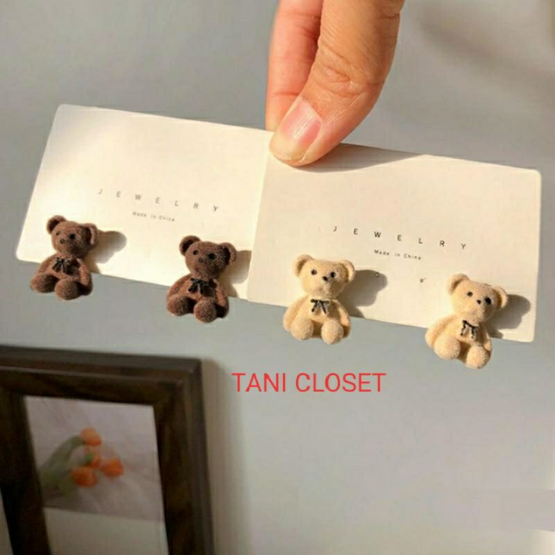 Bông tai Gấu Teddy Lông Nhung