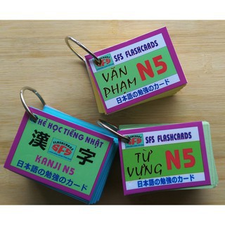 [chính hãng] Bộ Thẻ Học Tiếng Nhật Văn Phạm N5 – 1 xấp, SFS Flashcard